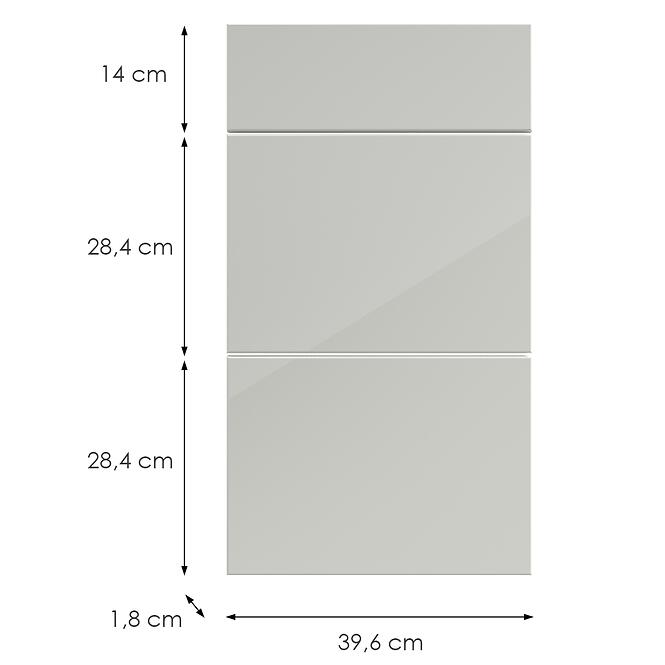Kuchynská predná časť D40s3 L9 K900 Bianco Hg Griii