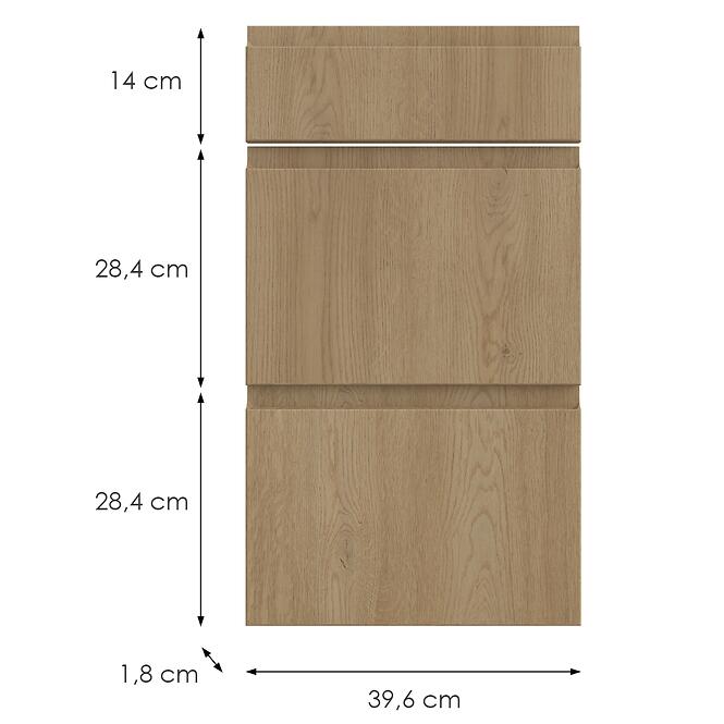 Kuchynská predná časť D40s3  T8 K282 Dub Cremona Grii,2