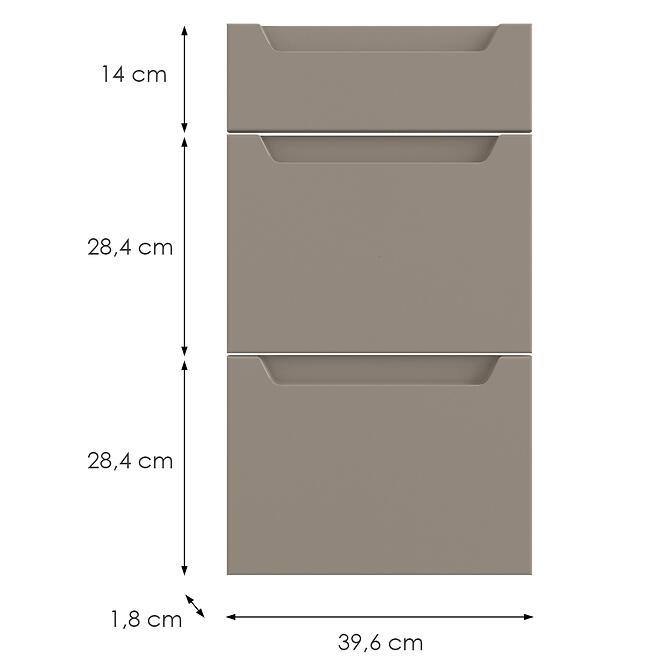 Kuchynská predná časť D40s3 Q2 K204 Capuccino Matná Gri,2