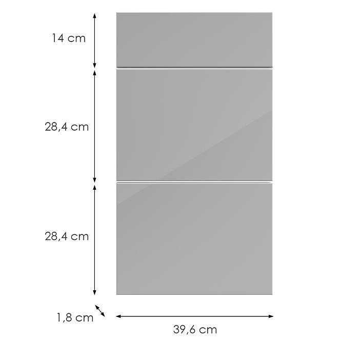 Kuchynská predná časť D40s3 L9 K268 Sivá Hg Griii,2