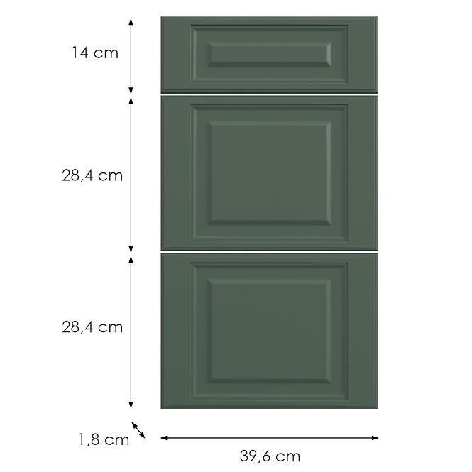 Kuchynská predná časť D40s3  V6 K274 Zelený labrador Gri