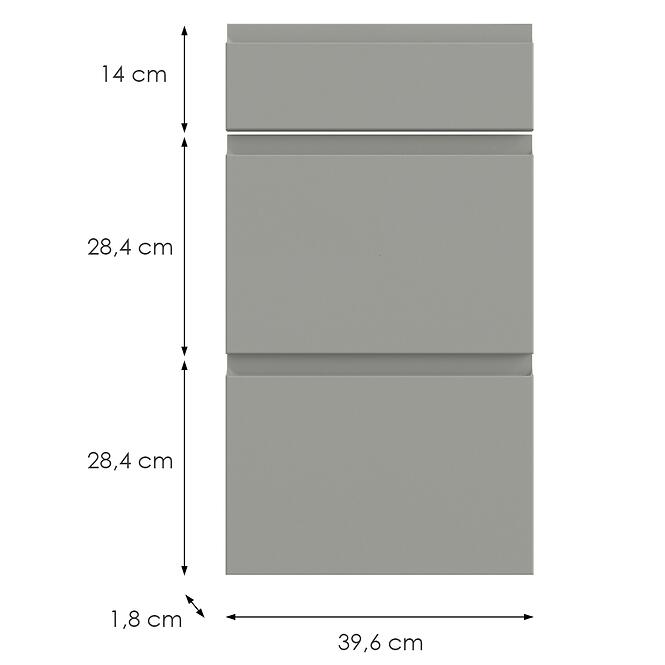 Kuchynská predná časť D40s3  T8 K261 Sivá Matná Grii