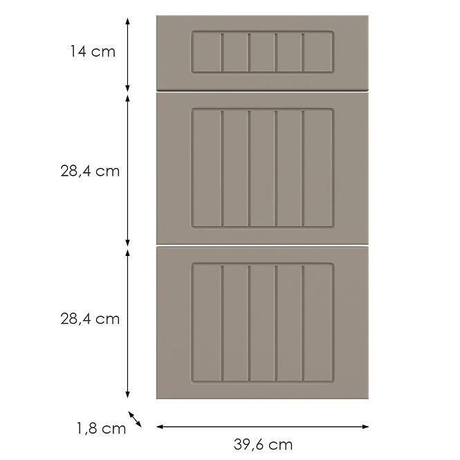Kuchynská predná časť D40s3 H5 K257 Kašmír Matná Grii