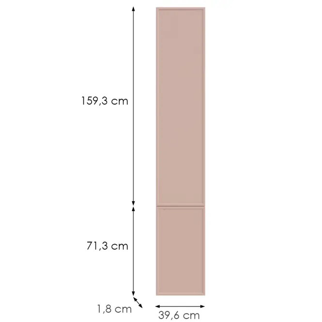 Kuchynská predná časť D40spwn(L/P) O6 K276 Antická ružová Gr Ii,2