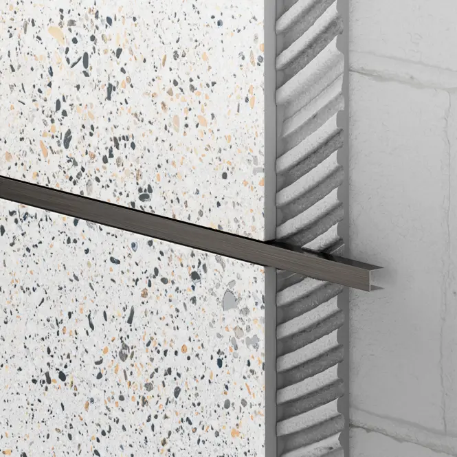 Ukončovací profil U 1 x 270 gunmetal mat sivý