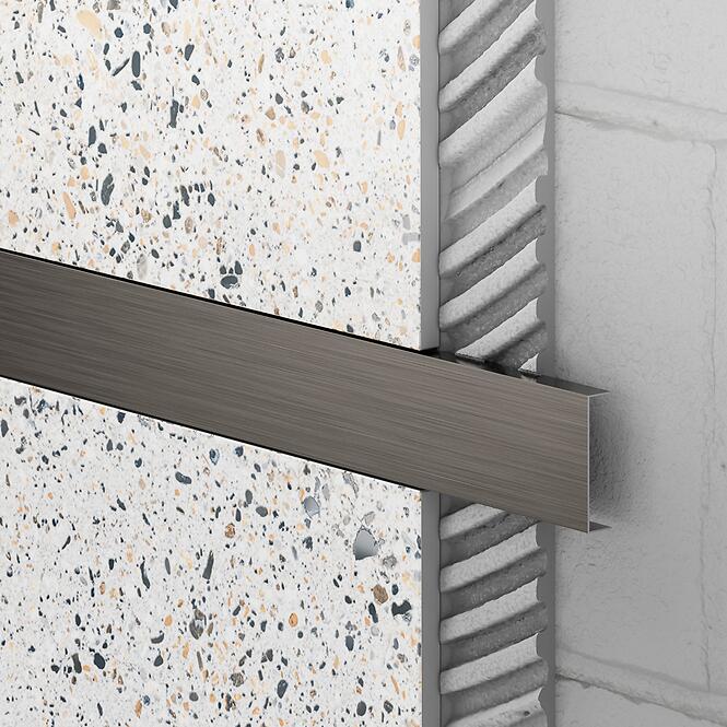 Ukončovací profil U 4 x 270 gunmetal mat sivý
