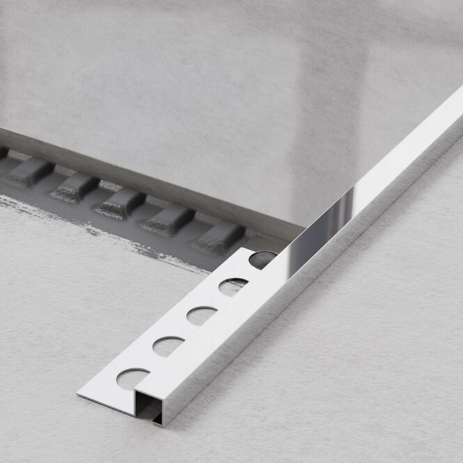 Rohový profil QS 10,5 mm x 270 cm strieborný lesk