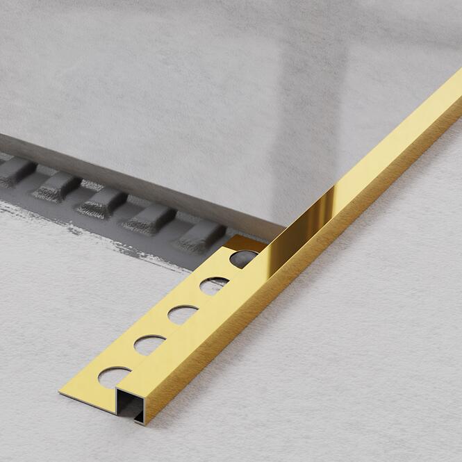 Rohový profil QS 12,5 mm x 270 cm zlatý lesk