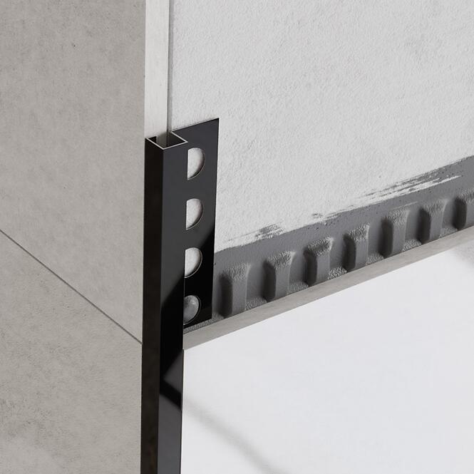 Rohový profil QS 10,5 mm x 270 cm čierny lesk,2