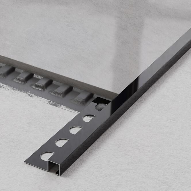 Rohový profil QS 10,5 mm x 270 cm čierny lesk,4