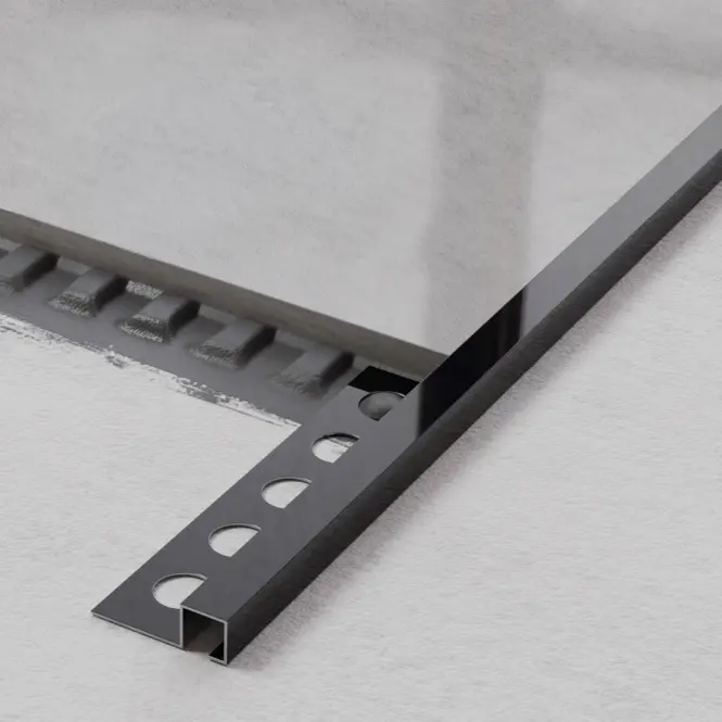 Rohový profil QS 12,5 mm x 270 cm čierny lesk,4