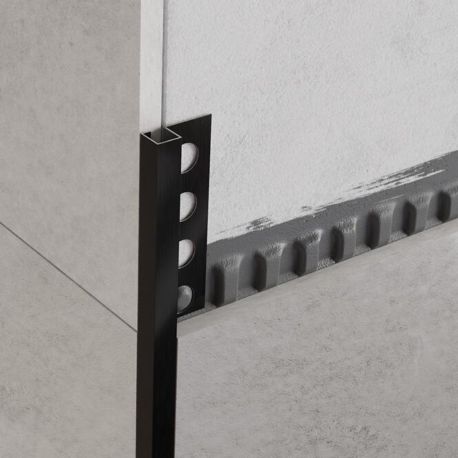 Rohový profil QS 12,5 mm x 270 cm čierny mat