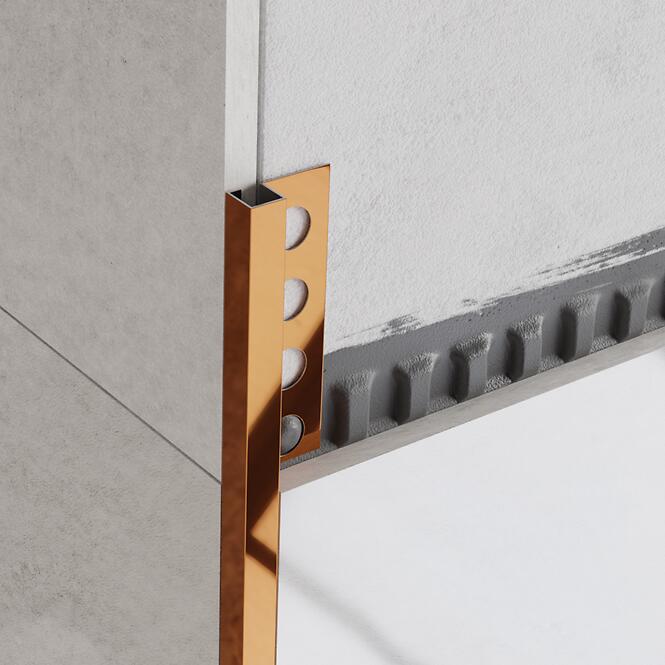 Rohový profil QS 10,5 mm x 270 cm medený lesk