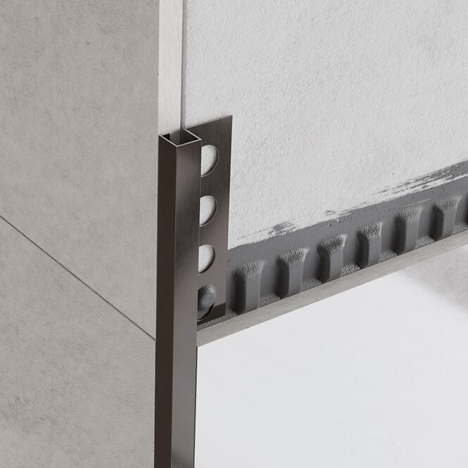 Rohový profil QS 10,5 mm x 270 cm gunmetal šedá mat