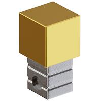 Rohová ukončovacia kocka PQS 12,5 mm zlatý lesk