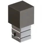 Rohová ukončovacia kocka PQS 10,5 mm gunmetal šedá mat