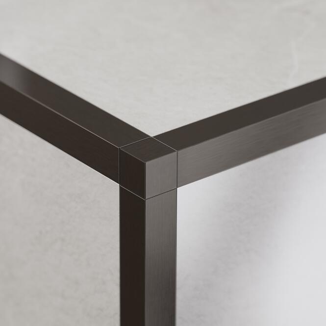 Rohová ukončovacia kocka PQS 10,5 mm gunmetal šedá mat