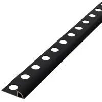 Rohový profil polkruh čierny mat práškovaný 8,5 mm x 270 cm