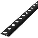 Rohový profil polkruh čierny mat práškovaný 10,5 mm x 270 cm
