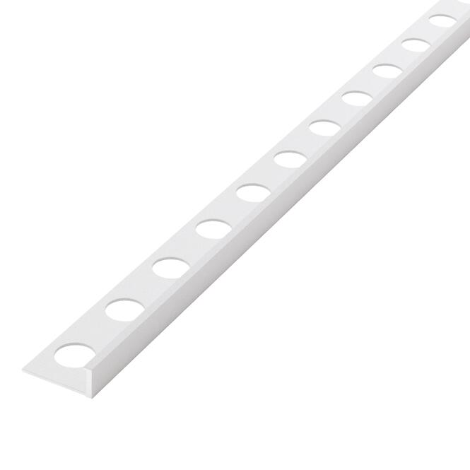 Hliníková ukončovacia lišta biela mat 10,5 mm x 270 cm
