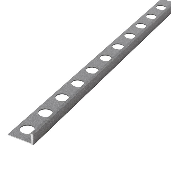 Hliníková ukončovacia lišta tmavosivý mat 10,5 mm x 270 cm