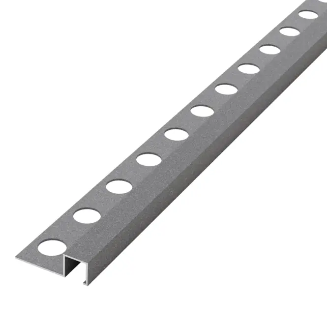 Hliníkový rohový profil tmavosivý mat 10,5 mm x 270 cm