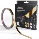 Samolepiaca dekoratívna lišta v rolke 1 cm zlatá 6 bm lesk