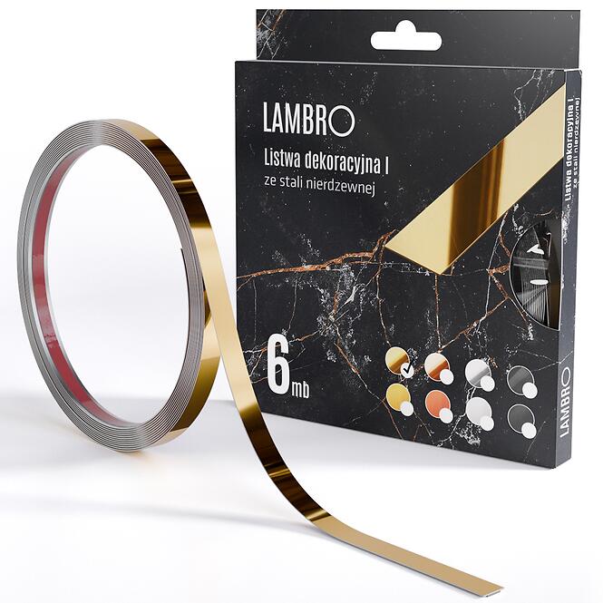 Samolepiaca dekoratívna lišta v rolke 1 cm zlatá 6 bm lesk