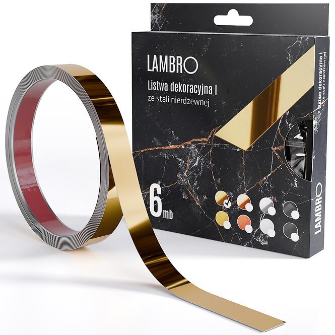 Samolepiaca dekoratívna lišta v rolke 2 cm zlatá 6 bm lesk