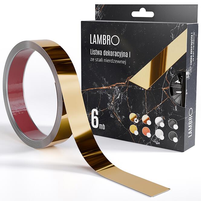 Samolepiaca dekoratívna lišta v rolke 2,8 cm zlatá 6 bm lesk