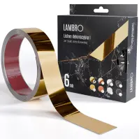 Samolepiaca dekoratívna lišta v rolke 3,8 cm zlatá 6 bm lesk
