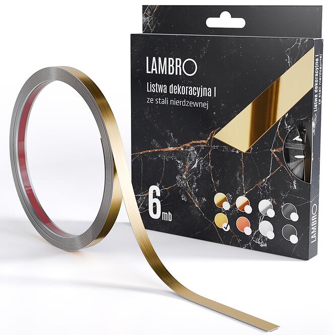 Samolepiaca dekoratívna lišta v rolke 1 cm zlatá 6 bm mat