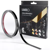 Samolepiaca dekoratívna lišta v rolke 1 cm čierna 6 bm lesk