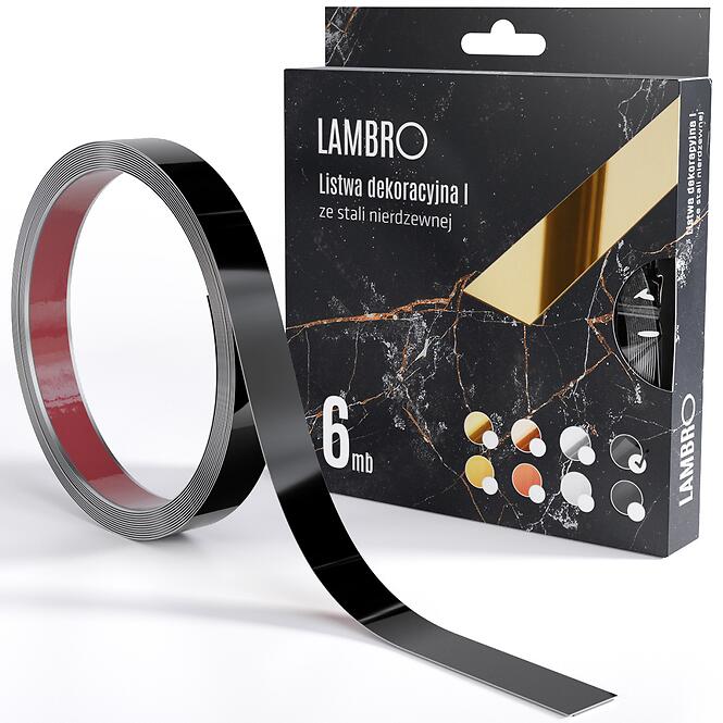 Samolepiaca dekoratívna lišta v rolke 2 cm čierna 6 bm lesk