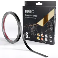 Samolepiaca dekoratívna lišta v rolke 1 cm čierna 6 bm mat