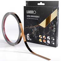 Samolepiaca dekoratívna lišta v rolke 1 cm medená 6 bm lesk