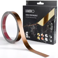 Samolepiaca dekoratívna lišta v rolke 2 cm medená 6 bm mat