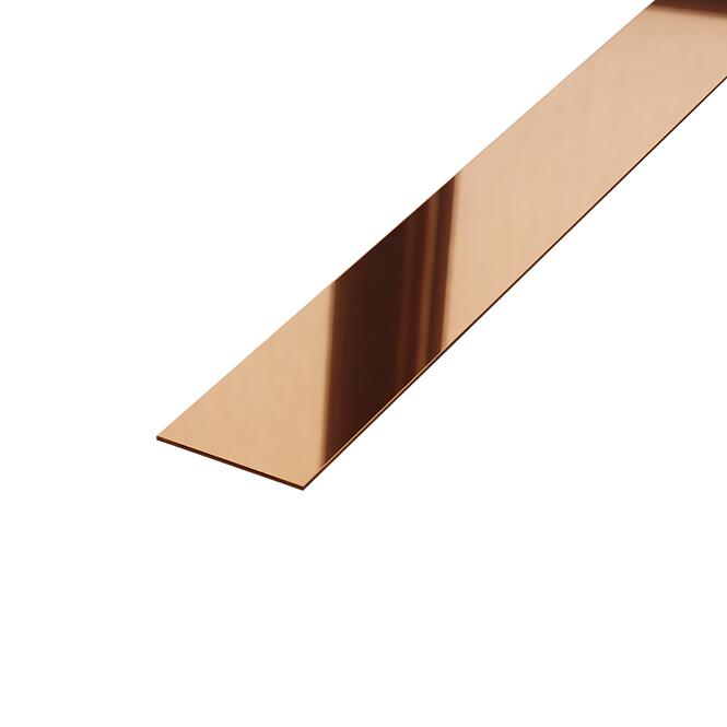 Dekoratívna lišta I 2,8x270 cm medená lesklá