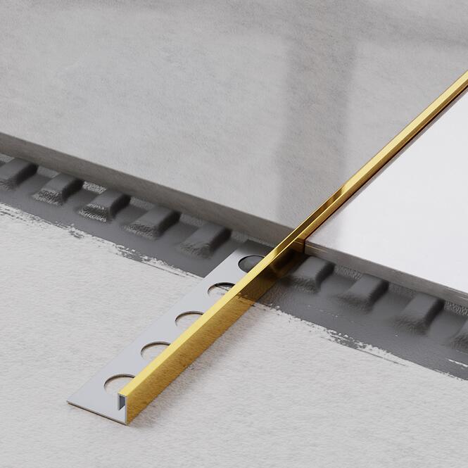 Rohový profil JS 12,5 mm x 270 cm zlatý lesk