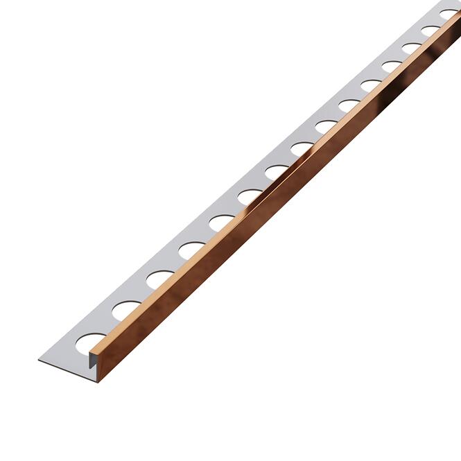 Rohový profil JS 12,5 mm x 270 cm medený lesk