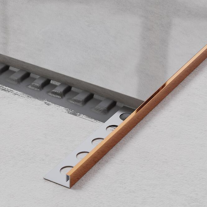 Rohový profil JS 12,5 mm x 270 cm medený lesk