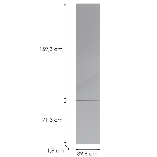 Kuchynská predná časť D40spwn(L/P) L9 K268 Sivá Hg Griii