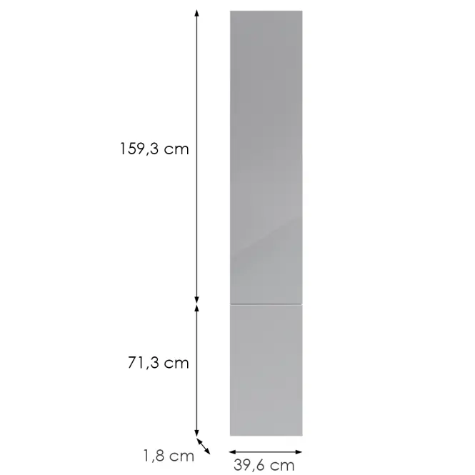 Kuchynská predná časť D40spwn(L/P) L9 K268 Sivá Hg Griii,2