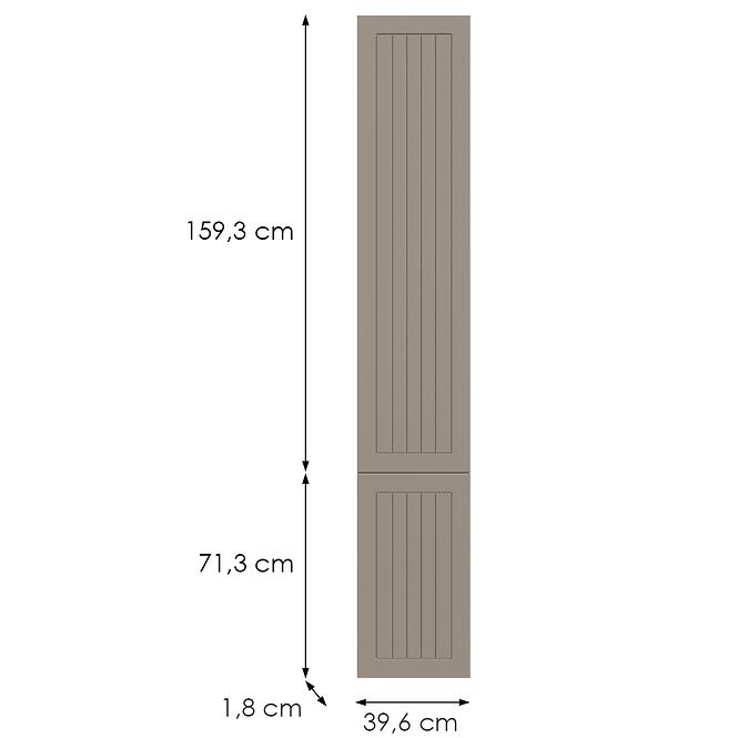 Kuchynská predná časť D40spwn(L/P) H5 K257 Kašmír Matná Grii
