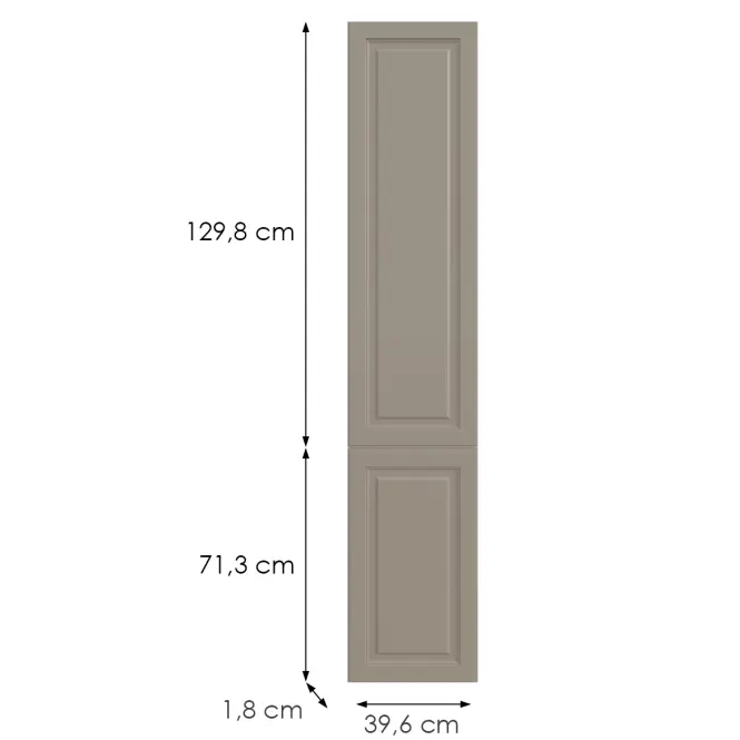 Kuchynská predná časť D40sp(L/P)  V6 K257 Kašmír Matná Grii