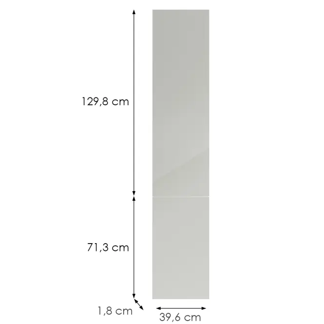 Kuchynská predná časť D40sp(L/P) L9 K900 Bianco Hg Griii,2