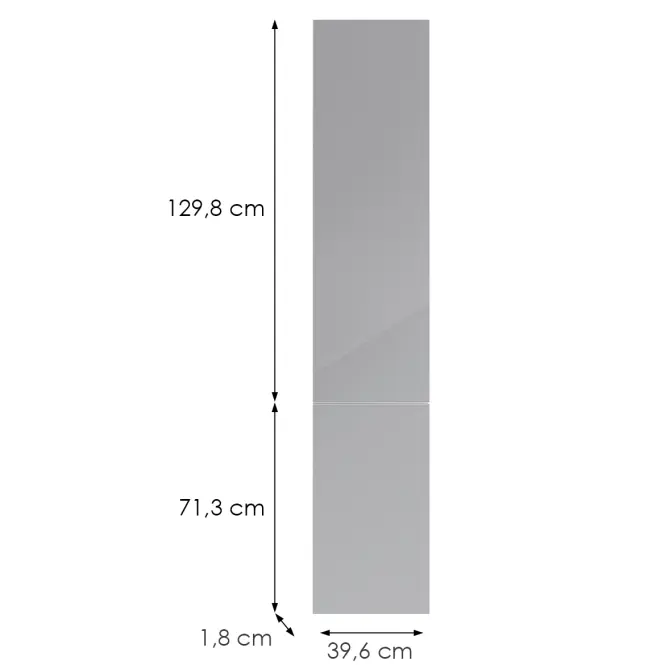 Kuchynská predná časť D40sp(L/P) L9 K268 Sivá Hg Griii