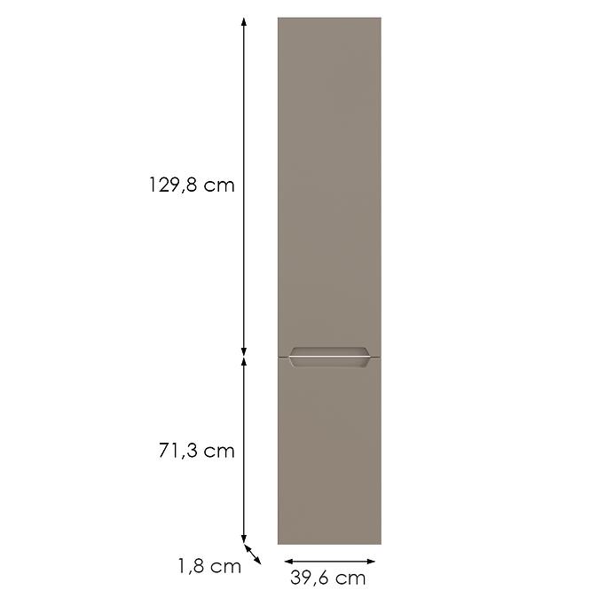 Kuchynská predná časť D40sp L Q2 K204 Capuccino Matná Gri,2