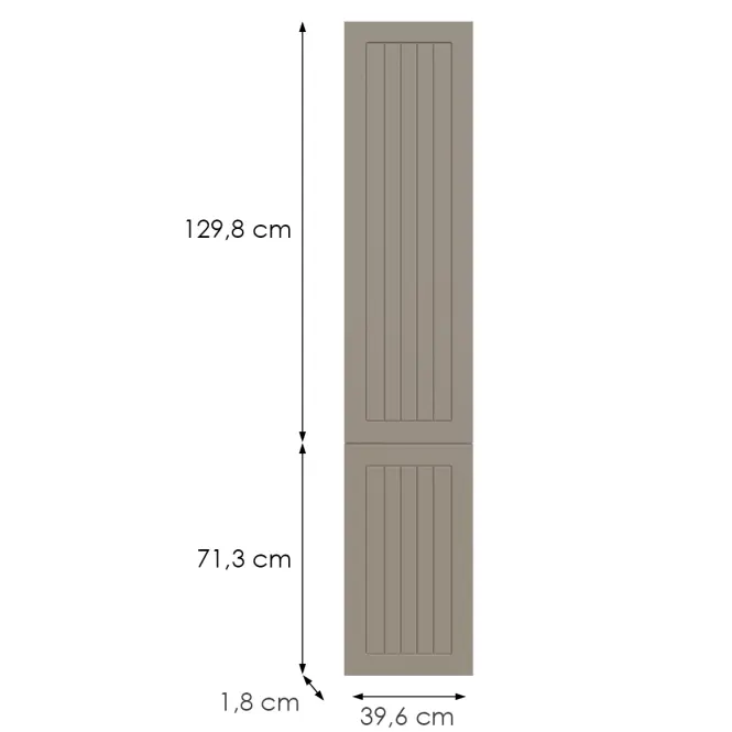 Kuchynská predná časť D40sp(L/P) H5 K257 Kašmír Matná Grii,2