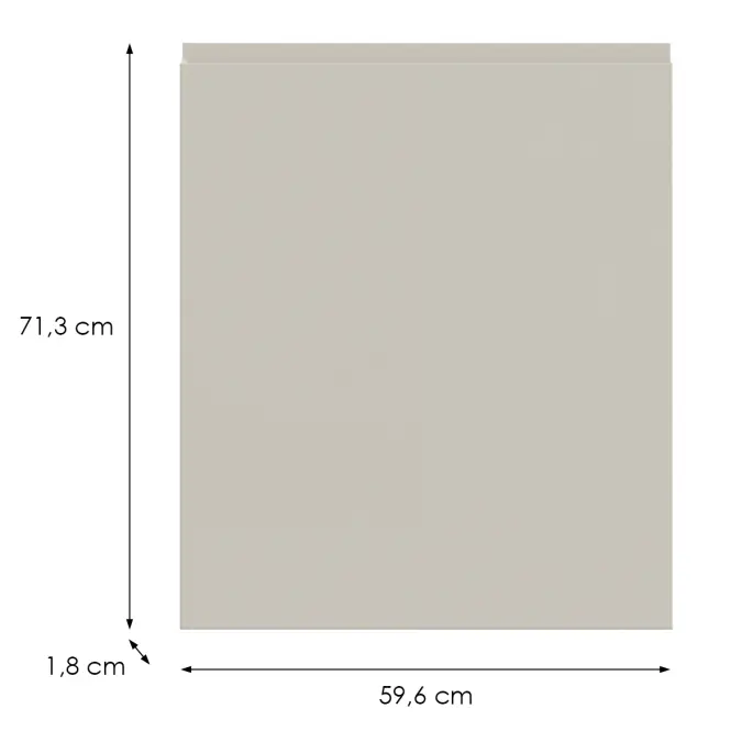 Kuchynská predná časť D60 P T8 K943 Kašmír Gri,2